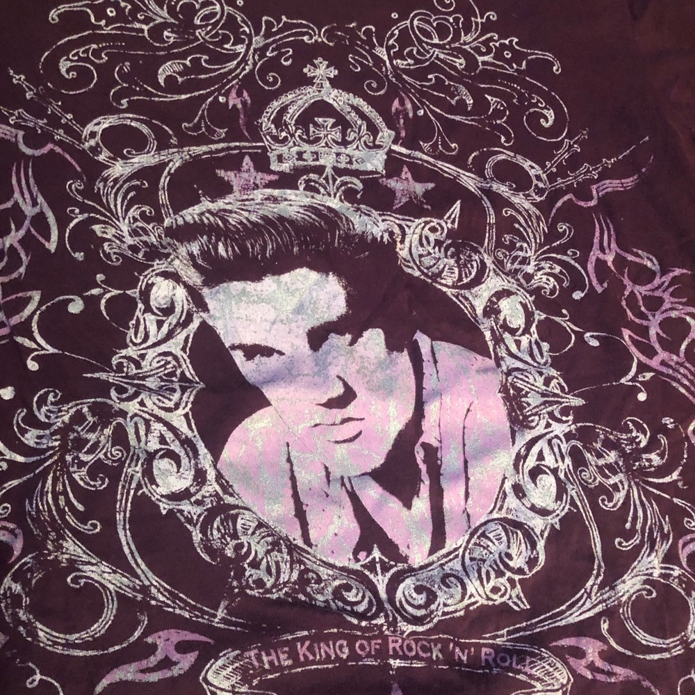 Maroon Elvis T-shirt